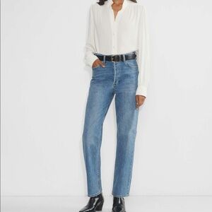 Denim Forum Arlo High Rise Straight Jean. Size 30.